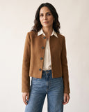 Chaqueta Cropped en Paño Camel Chicago