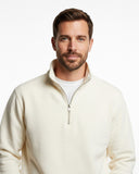 Buzo cuello alto hombre Marfil