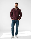 Buzo cuello alto hombre Vinotinto Burdeos