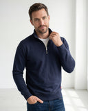 Buzo cuello alto hombre Azul Oxford