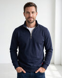 Buzo cuello alto hombre Azul Oxford