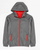 Chaqueta Cyclone Gris Con Cremallera Roja