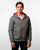 Chaqueta Cyclone Gris Con Cremallera Roja
