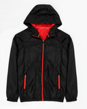 Chaqueta Cyclone Negra Con Cremallera Roja