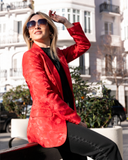 Blazer Flora Rojo Geranio