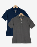 Pack de 2 Polos / Azul Oxford + Gris media noche