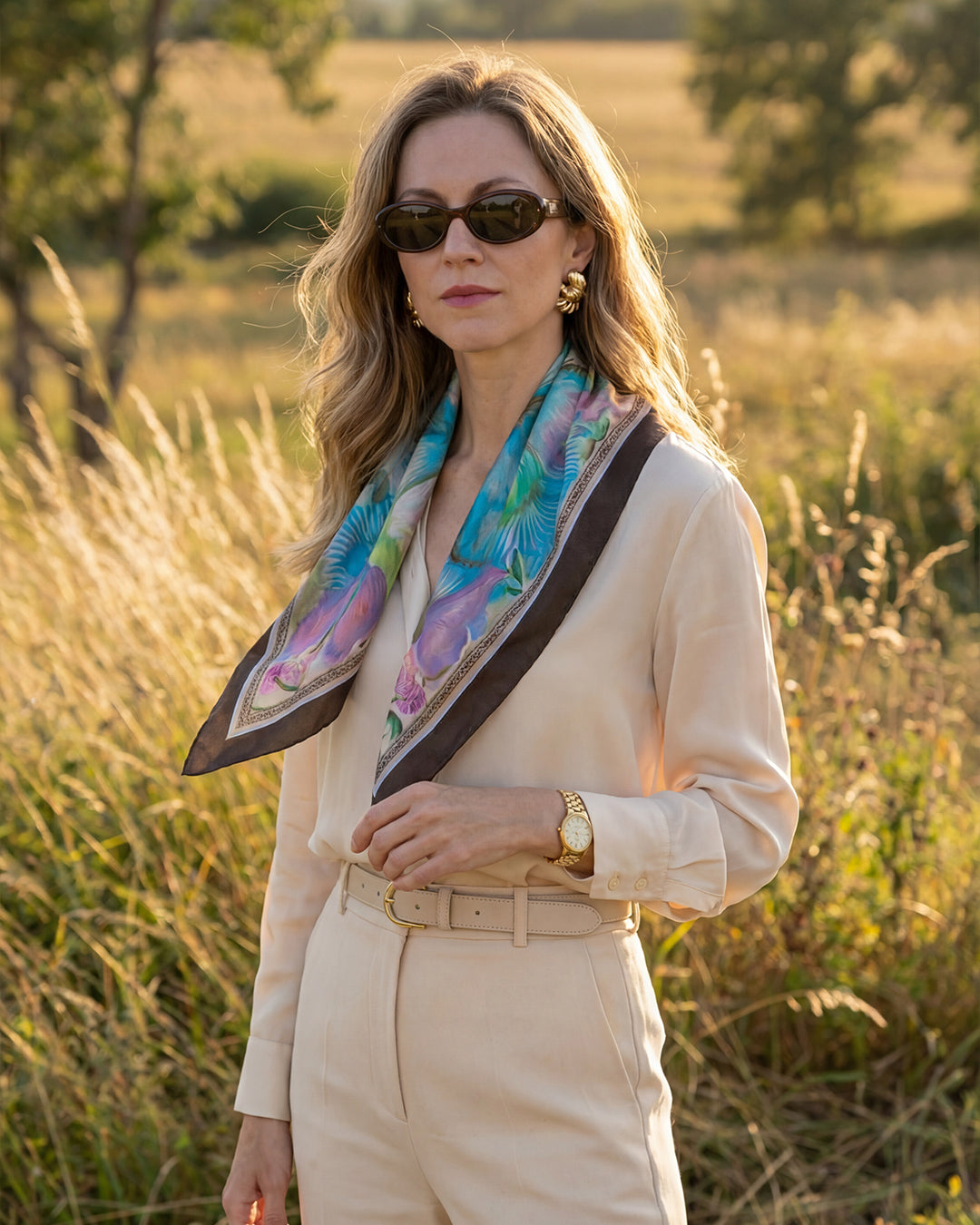 Pack de 3 pañoletas pequeñas (45x45cm) / Guacamaya + Garza + Mariposa