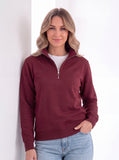 Buzo cuello alto mujer Vinotinto Burdeos