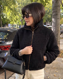 Chaqueta Sherpa Negro