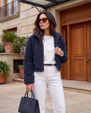 Chaqueta Sherpa Azul Oxford