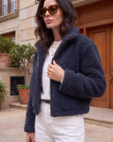 Chaqueta Sherpa Azul Oxford