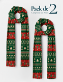 Pack de 2 Bufandas Campanas de Belén