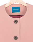 Blazer en Paño Cropped Rosa