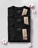 Set 3 Camisetas Elegance Slim Fit Negras
