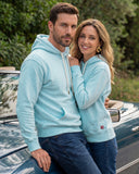 Buzo con Capota Azul Turquesa