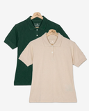 Pack de 2 Polos / Verde Pino + Beige Desert