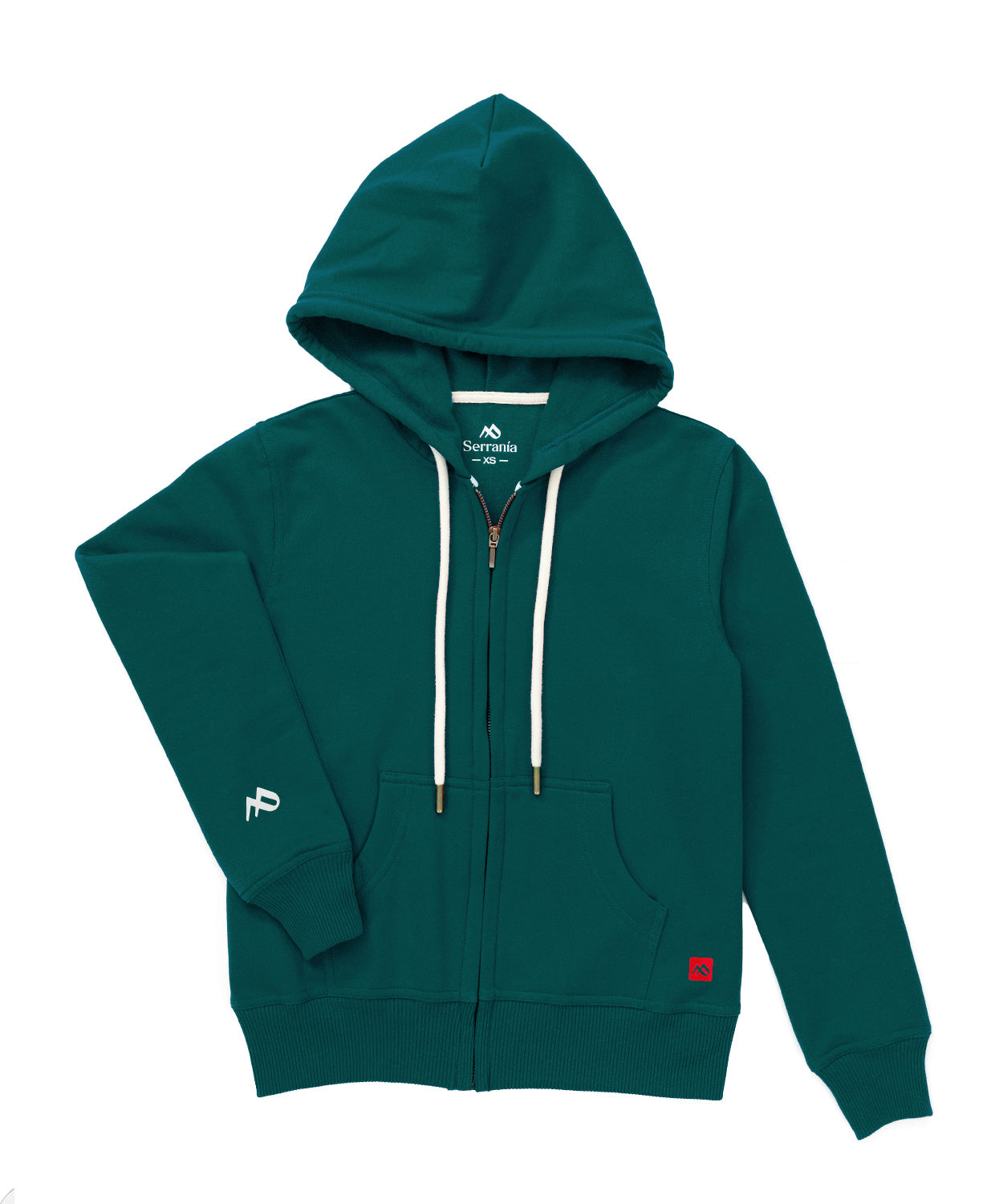 Buzo abierto con Capota Mujer Verde Hoja