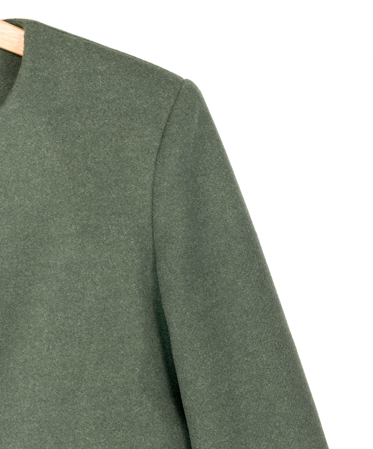 Chaqueta Cropped en Paño Verde Estocolmo