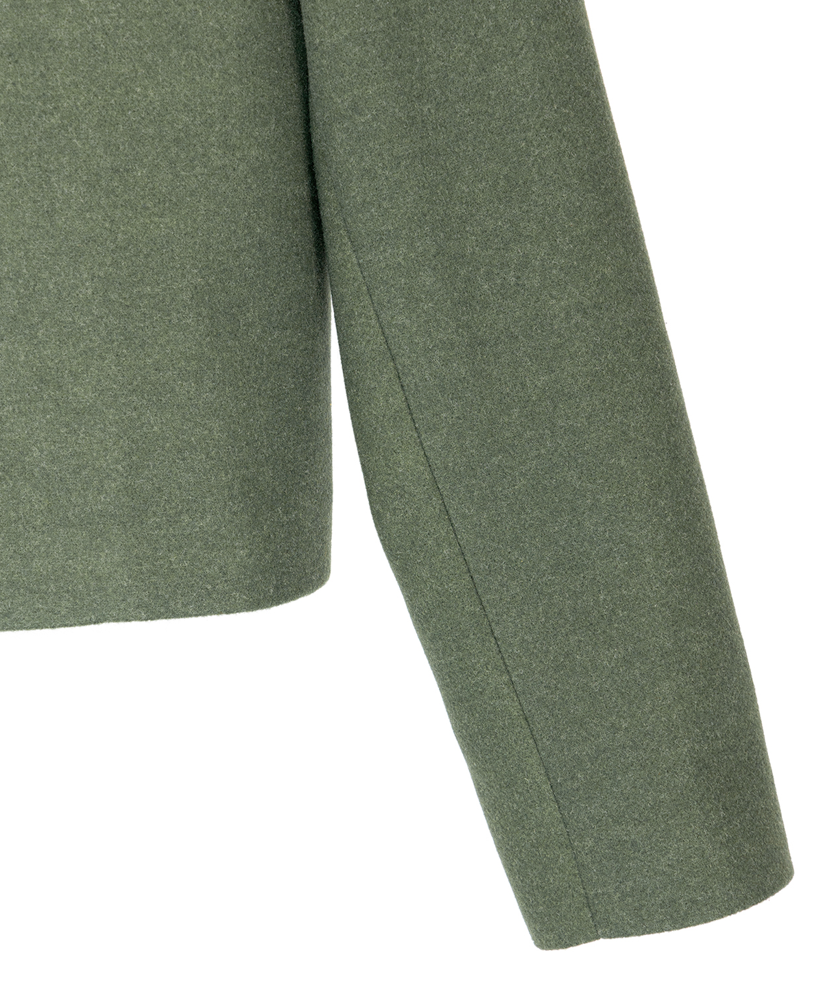 Chaqueta Cropped en Paño Verde Estocolmo