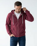 Buzo abierto con capota Hombre Vinotinto Granate