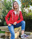 Buzo abierto mujer Rojo